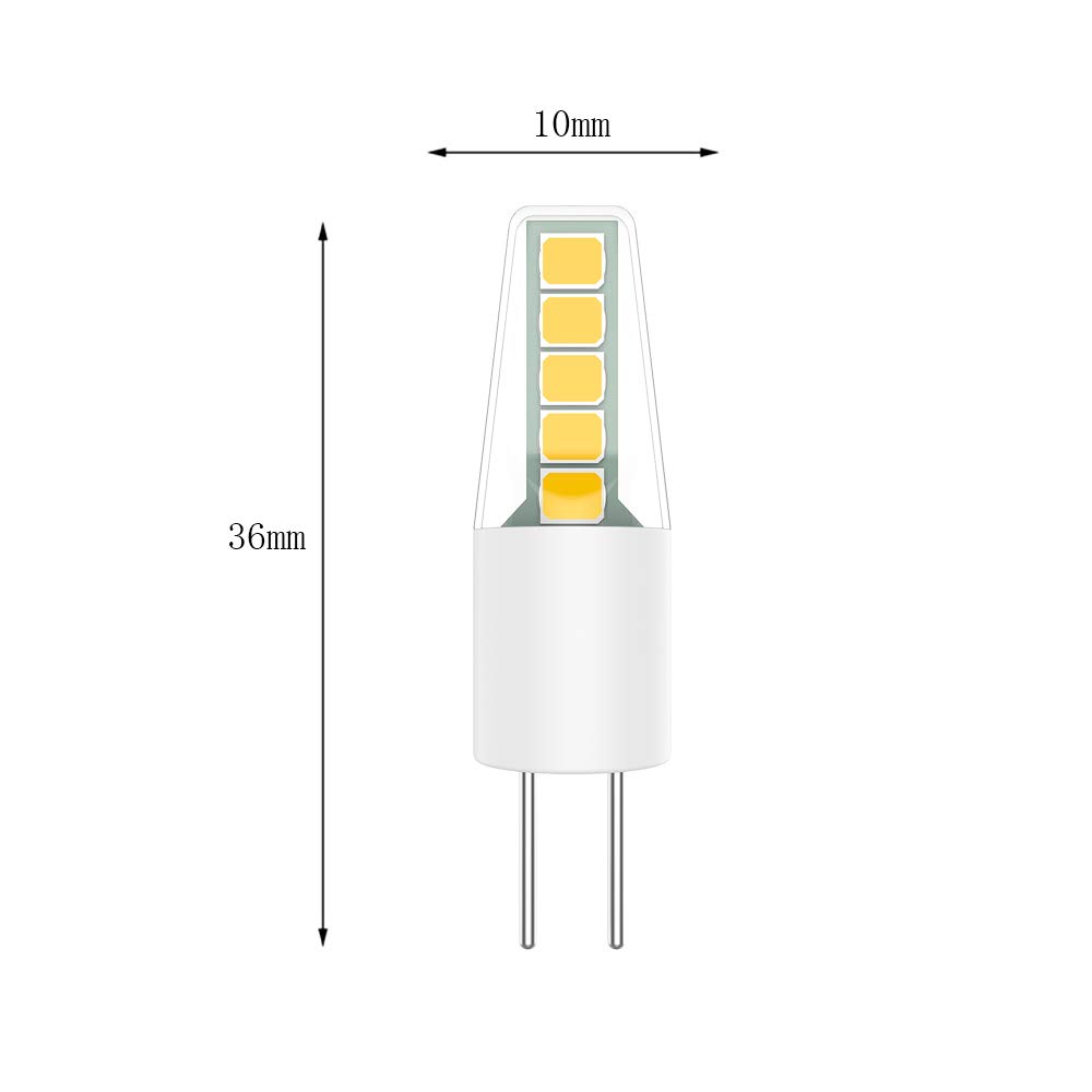 Bombillas led Bombilla LED G4 2W 10 Pack COB Blanco Cálido 3000K 200LM Equivalente a Halógena 20W AC/DC12V