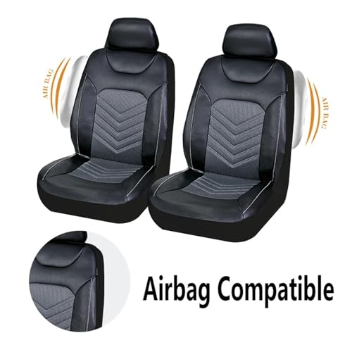 Couvre siège auto universel en cuir et maille respirante pour voiture et SUV - 5