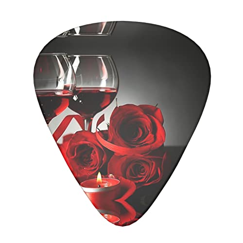 Ensemble de 12 médiators de guitare en verre à vin rouge rose et bougie pour guitare acoustique, guitare électrique… - Les Beatles, Paul McCartney, John Lennon, RIngo Starr, George Harrison Ensemble de 12 médiators de guitare en verre à vin rouge rose et bougie pour guitare acoustique, guitare électrique…