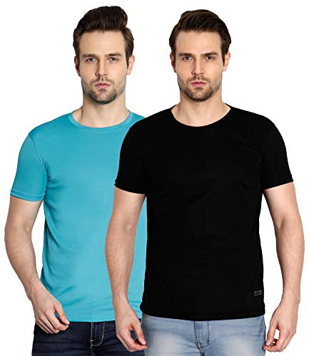 Image of AWG ALL WEATHER GEAR Men's Polyester Round Neck T-Shirts - Pack of 2