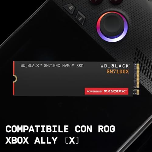 WD_BLACK SN7100X NVMe SSD da 2 TB (con velocità di lettura fino a 7.250 MB/s, Storage con licenza ufficiale per ROG Xbox Ally e PC, PCIe Gen4, 1 mese di Xbox Game Pass Ultimate) - Hdd - Immagine 2