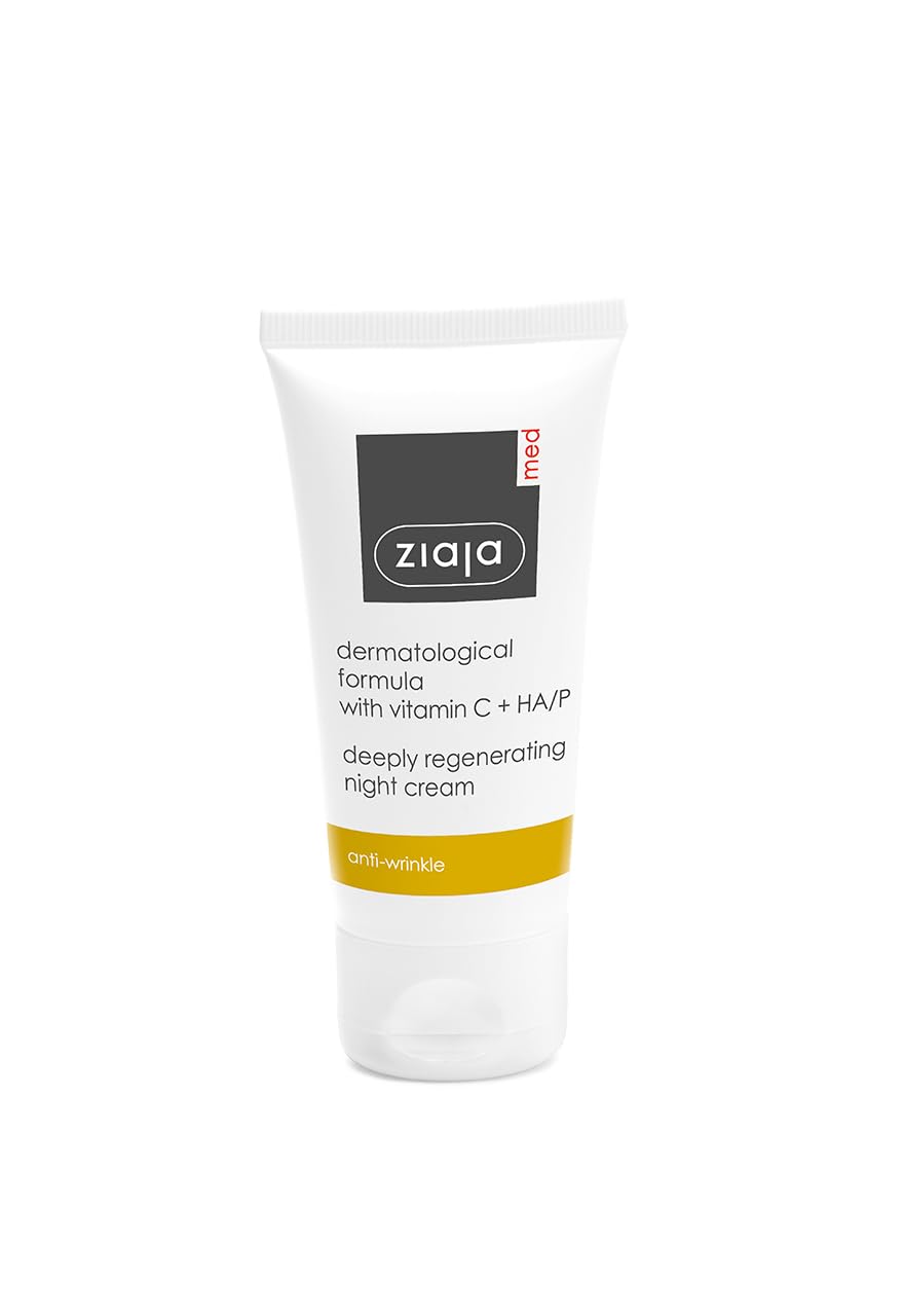Ziaja Med Vitamin C + HA/P Regenerating Night Cream 50ml, Age 25+