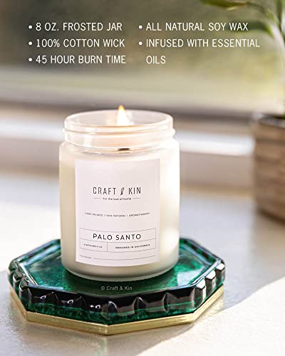 Craft-Kin-Palo-Santo-Scented-Candle-8-Oz-45-Hour-Long-Lasting-Classic-Soy-Candles-Wood-Wick-Made-with-Natural-Soy-Gifts-for-Men-and-Women Craft Kin Palo Santo Scented Candle 8 Oz 45 Hour Long Lasting Classic Soy Candles Wood Wick Made with Natural Soy Gifts for Men and Women