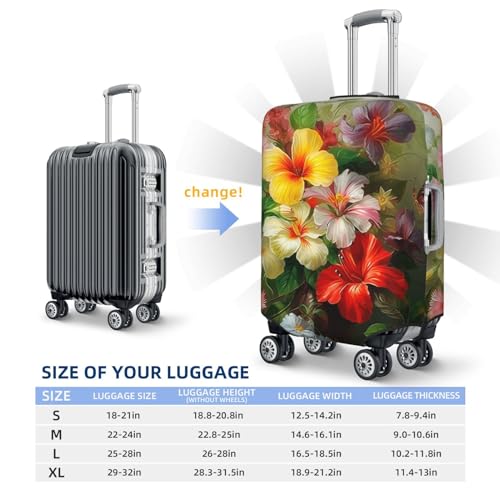 Travel Luggage Cover Suitcase Protector Elastic Washable Bouquet Of Flowers Suitcase Cover Anti-scratch Spandex Baggage Covers Fits 18-32 Inch Luggage2