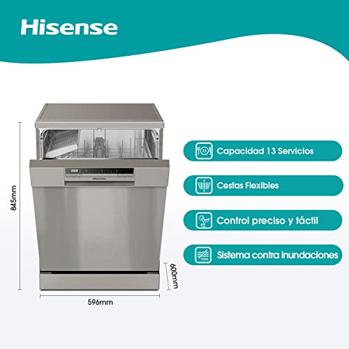 Hisense-HS60240X-Lavavajillas-Capacidad-para-13-servicios-Acero-Inoxidable-60-cm-6-Programas-Silencioso-2-Cestas-Filtro-autolimpiable-Contador-digital-con-programa-Ecologico Hisense-HS60240X-Lavavajillas-Capacidad-para-13-servicios-Acero-Inoxidable-60-cm-6-Programas-Silencioso-2-Cestas-Filtro-autolimpiable-Contador-digital-con-programa-Ecologico
