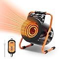 VEVOR Greenhouse Heater with Thermostat, 1500W Fast Heating with Overheat Protection, 2-Speed Setting Small Grow Tent Heater, Electric Portable Heater Fan for Green House, Flower Room, Workplace