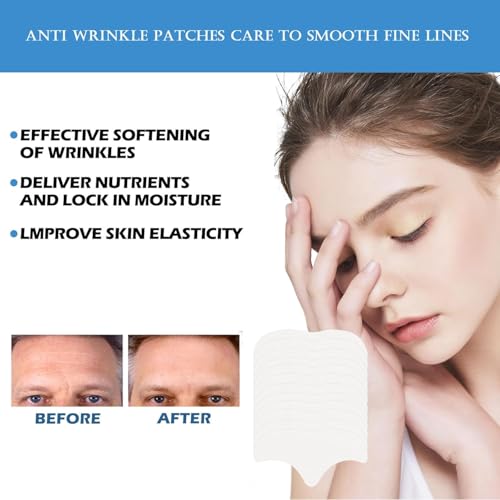 10 Stück Silikon Pads gegen Zornesfalten, Unsichtbare Silikonpflaster gegen Falten für Stirn, Wiederverwendbare Zornesfalte Pflaster zur Glättung von Mimikfalten, Anti-Falten-Pads für eine strahlend g