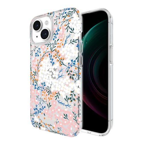 [kate spade new york] iPhone 15 ケース Protective Hardshell Case for MagSafe 正規品 ケイトスペード ニューヨーク (Multi Floral/Rose/Pacific Green/Clear/Gems) KS052416のサムネイル