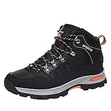  KAWAI Winterschuhe Herren Wasserdicht Gefüttert Herren Wanderschuhe rutschfeste Trekkingschuhe Leicht Wanderstiefel Outdoor Atmungsaktiv Sports Trekkingstiefel A22/Black 45