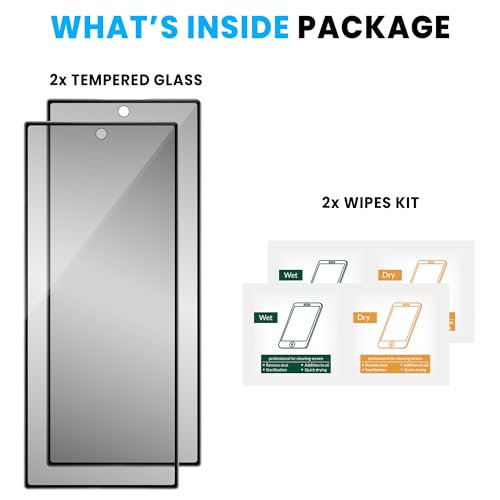 Image of FIRST MART Privacy Tempered Glass for Samsung Galaxy Z Fold 6, 2 Pack | Anti-Spy 9H Screen Protector, Edge-to-Edge, Case-Friendly, Scratch Resistant, Bubble-Free