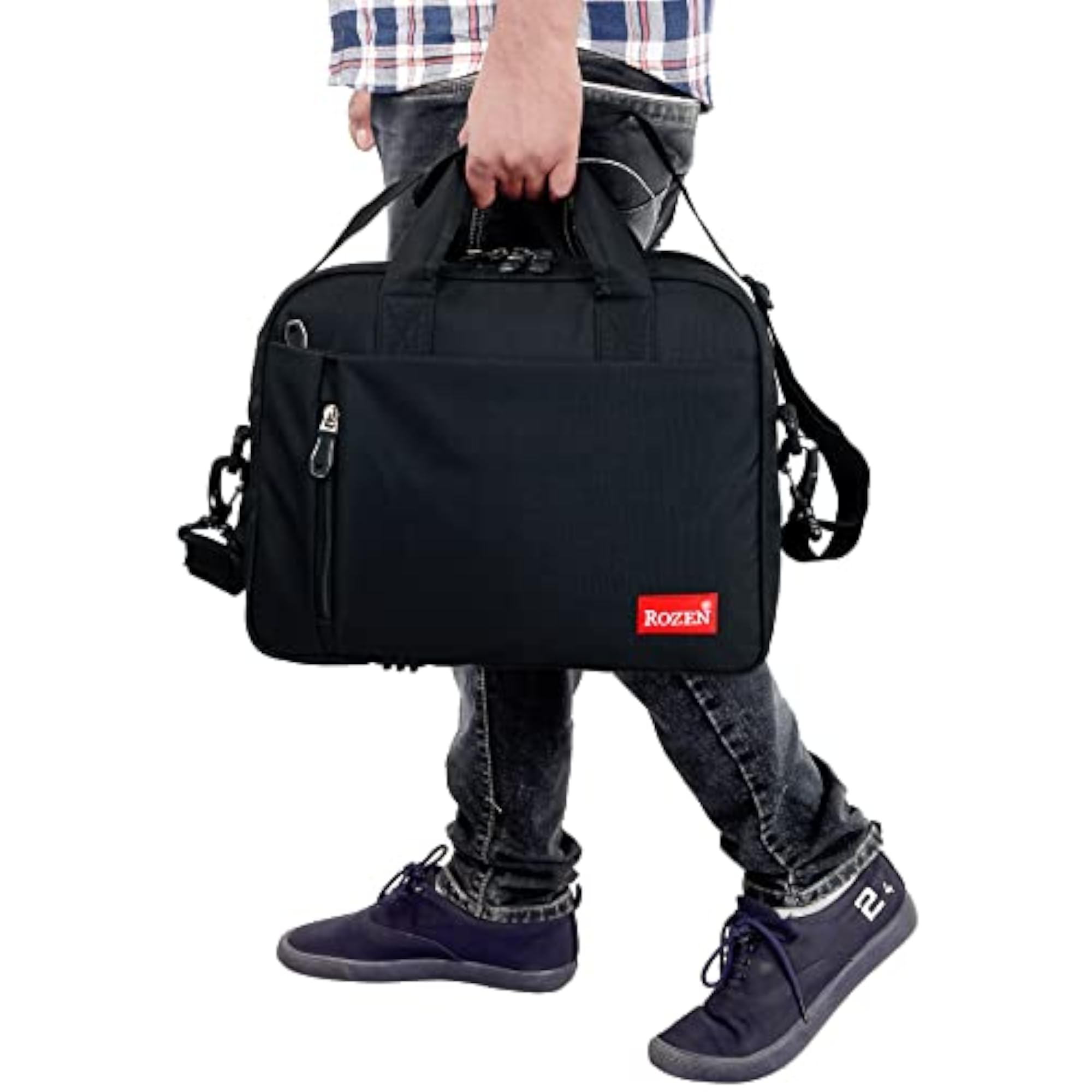 15.6 inch Laptop Briefcase Shoulder Sling Bag for Men and Women