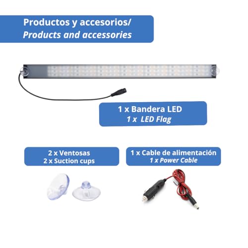 Bandera LED 12-24V de Alemania para Rutas en Camión y Concentraciones 2