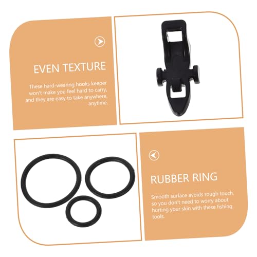 SUPVOX 20 conjuntos de suporte de anzol de pesca, suporte de isca, elástico para anzol de pesca, var