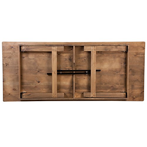 Flash Furniture XA-F-96X40-GG Hercules Series 8' X 40 Inch Rustic Solid Pine Folding Dining Table thumb #10