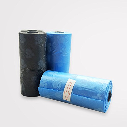 Honorall 15 Pcs Sacos de Cocô de Lixo de Cão de Estimação com Impressão Pegada Padrão Design Clean-u