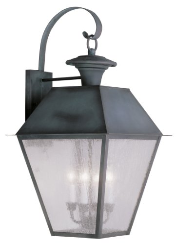 Image of Livex Lighting 2172-61 Mansfield 4-Light Outdoor Wall Lantern, Charcoal