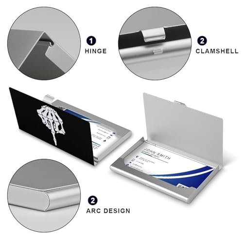 Fuck-Off-middle-finger Business Card Holder Alloy Multi Wallet Credit Card ID Pocket Name Case4