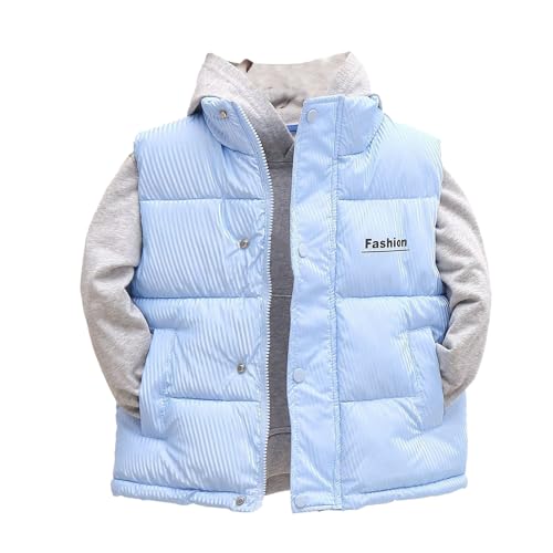 Boys Girls Puffer Vest Down Jacket Waistcoat Kids Sleeveless Zip Up Winter Coat Gilet Toddler Lightweight Outwear Outfit2
