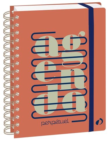 Agenda perpétuel 15x21 cm Quo Vadis | Papier Clairefontaine blanc haut de gamme