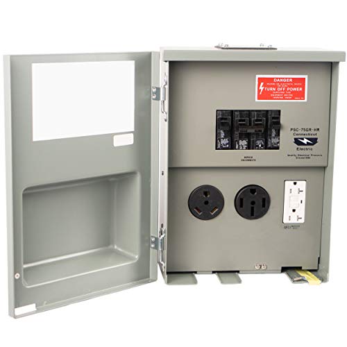Connecticut Electric Cesmpsc75Grhr 80-Amps/120240-Volt Circuit Protected Rv Power Outlet , Gray #TOP1