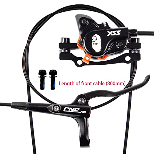 CNC Hydraulic Disc Brakes,Mountain Bike Hydraulic Disc Brake Right Front 800mm Brake Caliper,Black, Blck-Front - Image 2