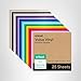 Cricut Value Permanent Vinyl, Rainbow Sampler 12in x 12in (25 ct)
