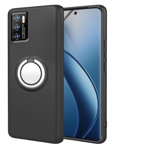 FortiCase Funda para Nokia C32 con Soporte,Cover Protectora Antiimpacto Antideslizante,Suave Carcasa Caso Case para Nokia C32,Negro -C