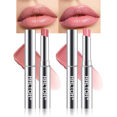 Image of Dusty Pink & Pink Honey Tinted Lip Balm for Women, Hydrating Lip Oil Stick Lip Gloss Lipstick for Mature Skin, Sheer Moisturizing Lip Tint Balm with Natural Shine, Vegan & Cruelty-Free