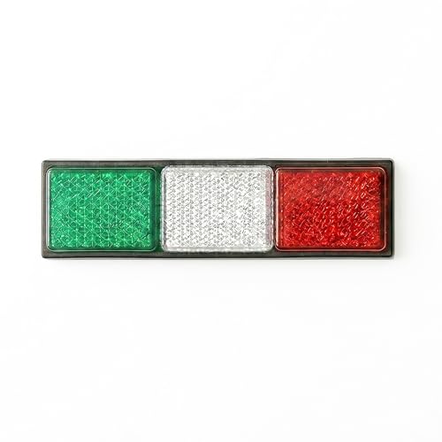 Italy Flag Reflective Car Sticker – Italy Tricolor Bumper Stickers, Peel and Stick Automotive Exterior Reflector for Bumper, Fender, Wheel Arch, SUV, Pickup Truck & Trailer
