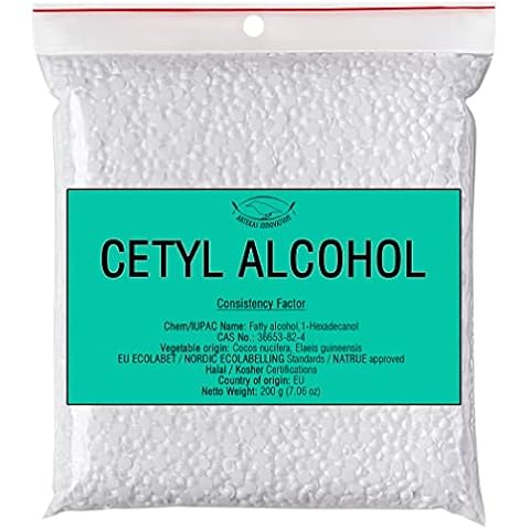 Artekas Innovation - Cetyl Alcohol - 7.06 oz - Cosmetic Grade - for Homemade Skin & Hair Care Preparations Cover