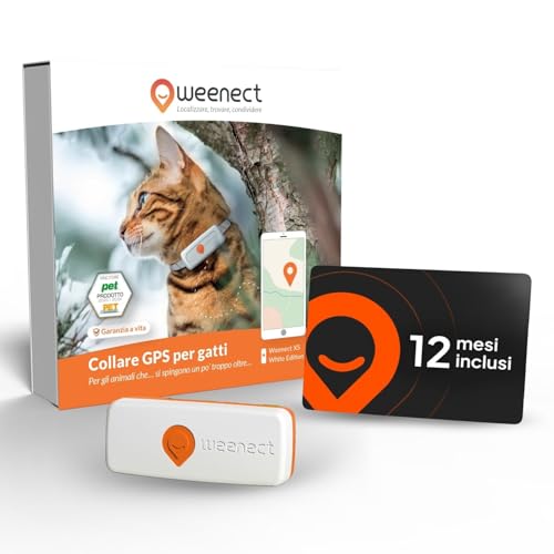 Pack Weenect XS | Collare GPS per gatto – Bianco