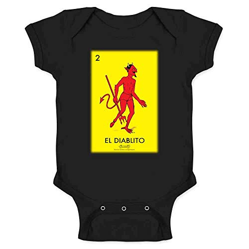 Pop Threads El Diablito Devil Loteria Card Mexican Latina Graphic Shirt Bodysuit Toddler Black 6M