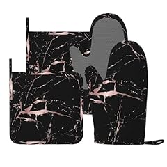 Rose Gold Black Marble Modern