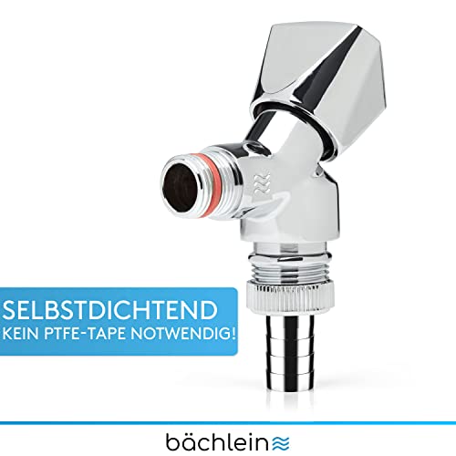 Eckventil Bächlein Universal Geräteventil selbstdichtend für Maschinenanschlüsse