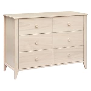 Babyletto Sprout 6-Drawer Dresser for Kids Bedroom – Baby Dresser for Nursery – Double Chest of Drawers for Boys and Girls – GREENGUARD Gold Certified Wood Dresser for Living Room – Washed Natural