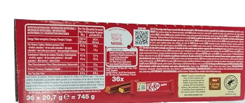 Image of Nestle, Kitkat Pack Of 36 Pc Of 2 Fingers Each Made In Uk, Chocolate, 745 Grams
