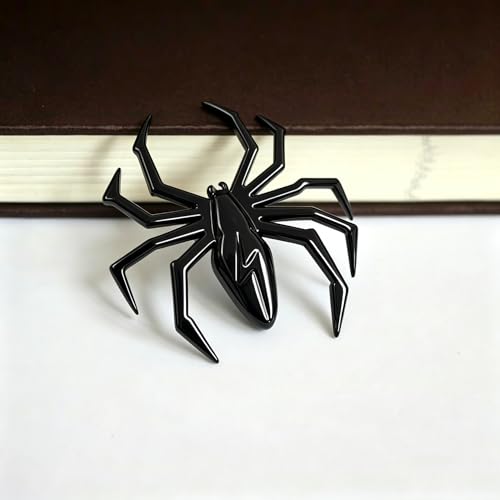 Image of 3D Spider Chrome Emblem Badge Sticker Decoration for Car, Truck, Motorcycle, RV, Scooter, SUV, Door, Window (Black Flash Spider)