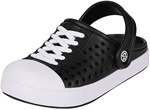 Eagsouni Little Kids Clogs Mules Boys Garden Gardening Shoes Children Grils Lightweight Slip On Summer Beach Sandal Shower Slippers Outdoor Black Size 4 #TOP26
