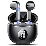 Wireless Earbuds, Ear buds Bluetooth 5.4 Headphones in Ear, 2025 New Bluetooth Earphones with 4 ENC Noise Cancelling Mic, Bass Boost 87%, 50H Ear phones with IP7 Waterproof, Fast Charge, LED Display