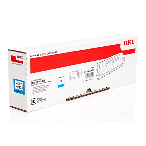 Cartouche de toner laser OKI 45862839 couleur cyan de 7300 impressions