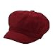 Newsboy Cabbie Baker boy hat Beret Cap for Women Pageboy Visor Paperboy Hat Sailor Fiddler Hat Newsboy Cap (Red, One Size)