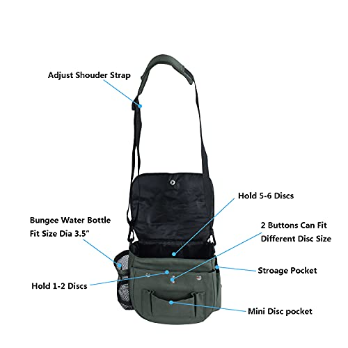 Disc Golf Set Includes 1Pc Heavy Duty Nylon Carry Bag, 2Pcs Drivers, 2Pcs Mid-Ranges, 2Pcs Putters, 1Pc Mini Disc Marker And 1Pc 12”X12” Embroider Logo Black Towel. #TOP3