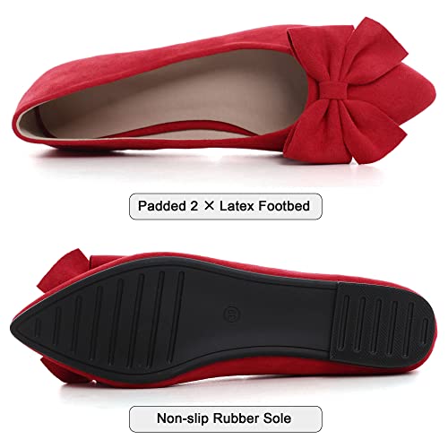 Image of Dear Time Women's Ballet Flats Dress Ballet Shoes Slip on for Office Work Comfortable Shoes