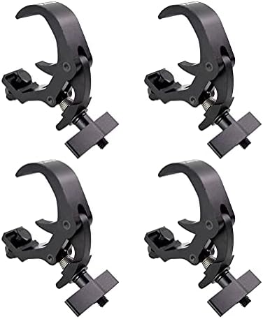 V-Show DJ Light Truss Clamps - C Clamp Mounting Truss Bracket Hook Clamp, Heavy Duty 330lb Aluminum Alloy Truss Clamp for DJ Par Light Fits 1.57-2.04 Inch Truss (4 Pack)