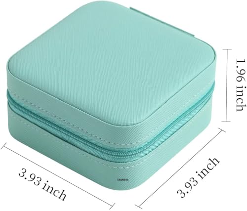 Image of Faux Leather Mini Jewelry Case Small Travel Jewelry Organizer Portable Jewelry Box Mini Storage Organizer Portable Display Storage Box For Rings Earrings Necklaces Gifts for New Year, Valentine's Day