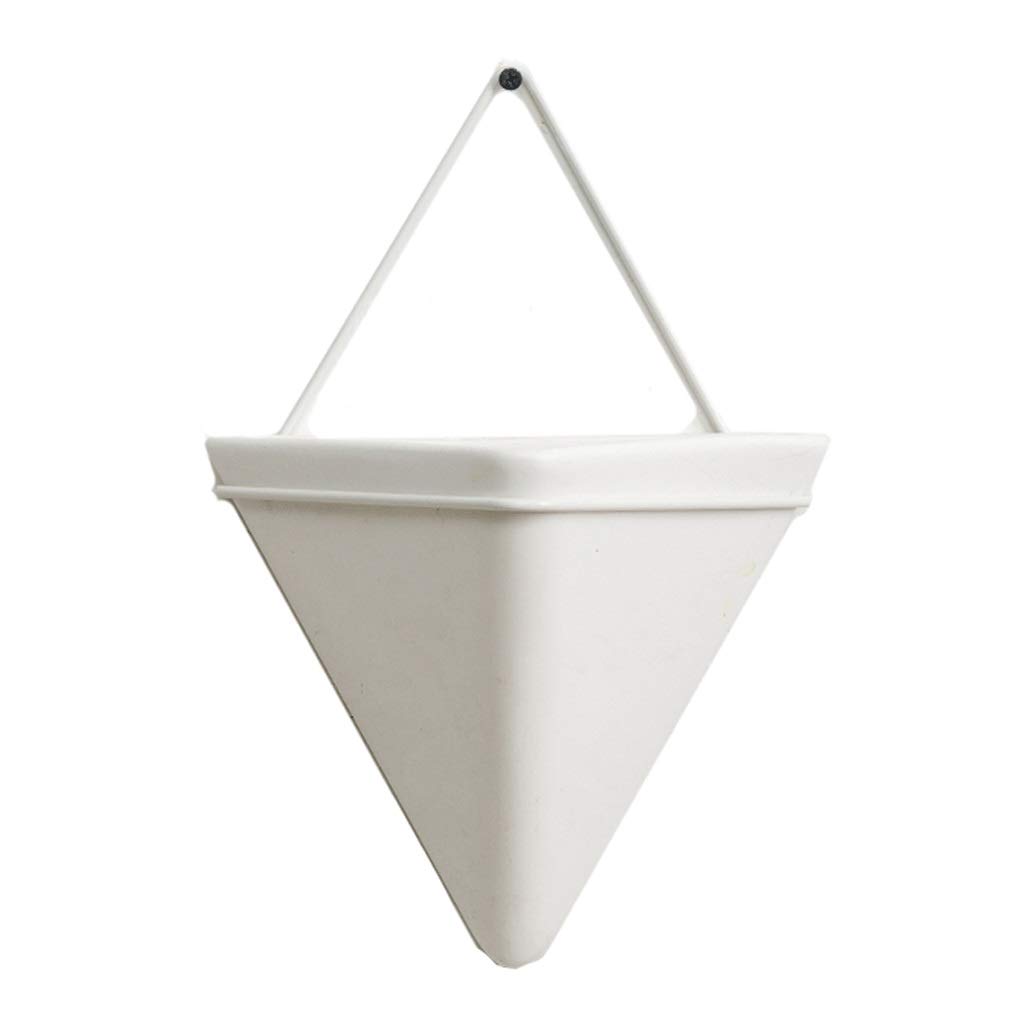 Pots de fleurs de jardin suspendus en fer forgé blanc style seaux rétro de mur