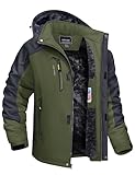 TACVASEN Mens Ski Jacket Water-Resistant Fleece Coats Snowboarding Jacket Outdoor Soft Shell Fleece...