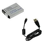 Akku: 950 mAh; 3,7 V bg-akku24 Akku und Ladekabel, Datenkabel, USB-Kabel für Nikon Coolpix S6200, S6300, S6500, S6600, S8000, S8200, S9200, S9300, S9400, S9500