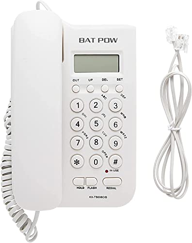 BAT-POW-Wired-Telephone-Desktop-Telephone-Fixed-Telephone-Caller-ID-Telephone-Front-Desk-Home-Office-with-Call-Display-and-Other-Multi-Scene-Telephone-Sets