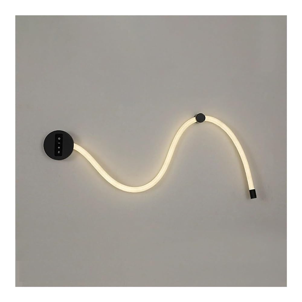 TONFON Adjustable Linear Wall Light Black Metal Wall Sconce Modern LED Lighting Wall Mounted Lamp for Bedroom Bedside Living Room Study Room Corridor Entryway Restaurant Wall Lantern